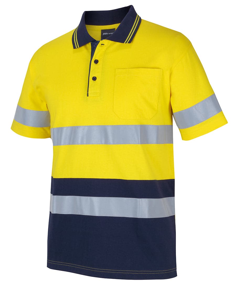 Hi Vis (D+n) S/s Cotton Polo 6DCPS Metro Workwear.