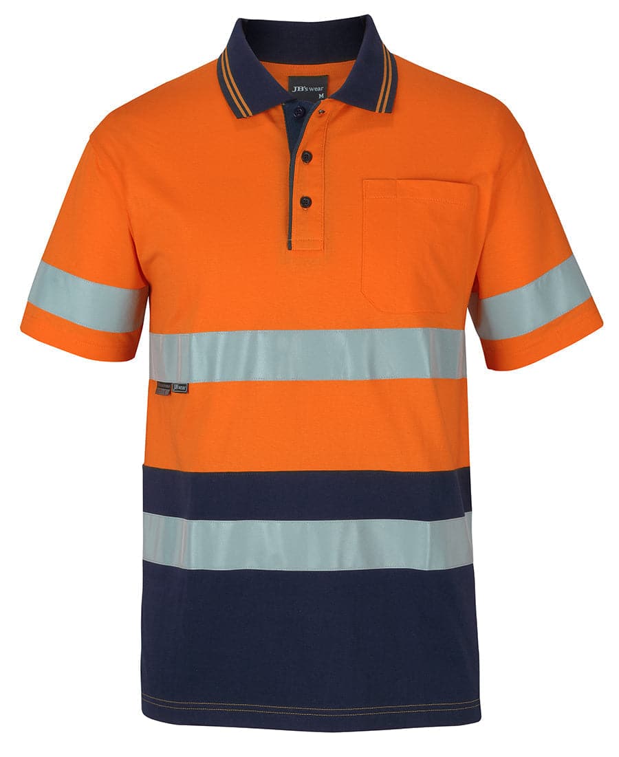 Hi Vis (D+n) S/s Cotton Polo 6DCPS Metro Workwear.