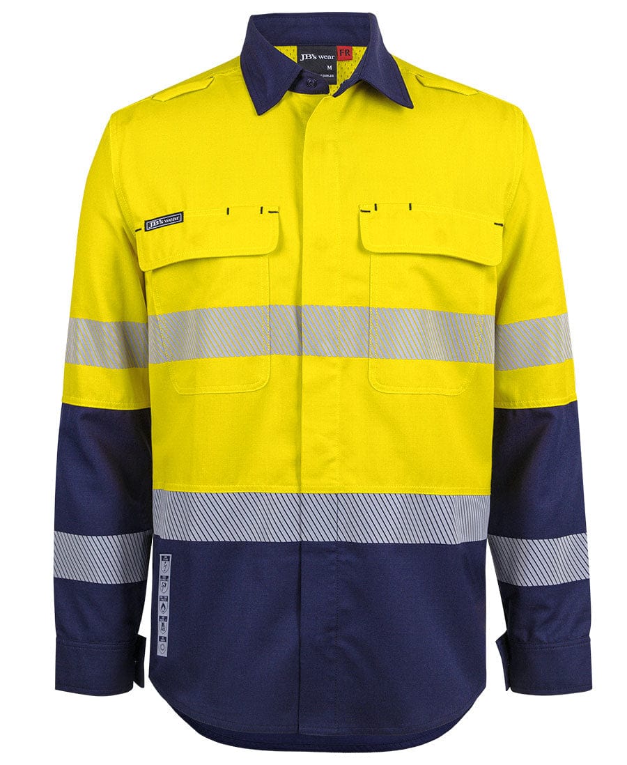 Jb's Hi-Vis FR PPE2 Biomotion Long sleeve Work Shirt 6DFRL