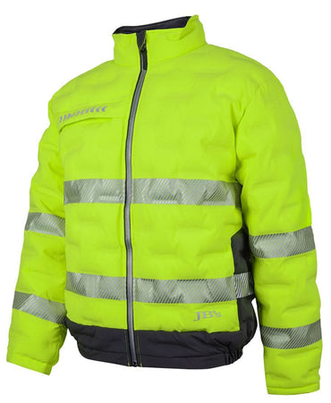 Jb's Hi Vis Graphene Puffer Taped Jacket 6DGJ Metro Workwear.