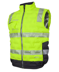 Jb's Hi Vis Graphene Puffer Taped Vest 6DGV Metro Workwear.