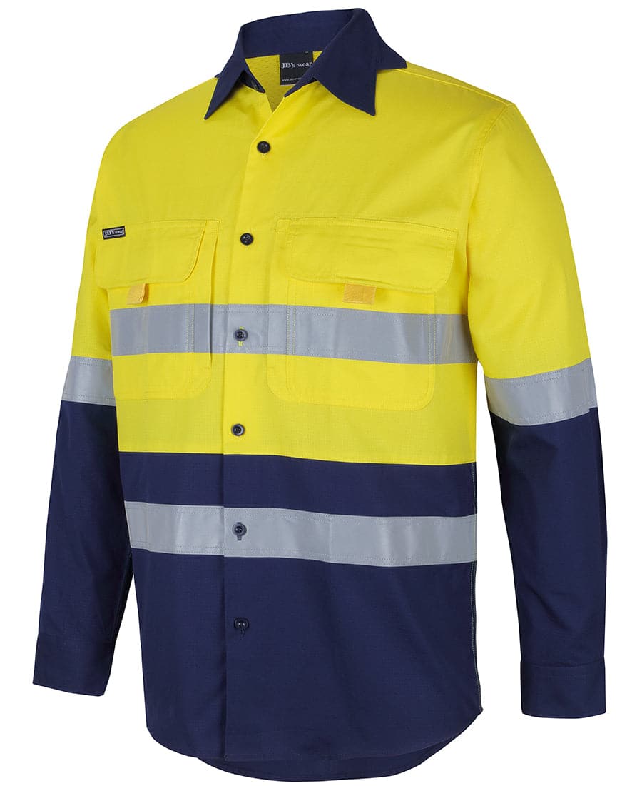 Hi Vis (D+n) Ripstop L/s Fishing Shirt 6DNRL Metro Workwear.