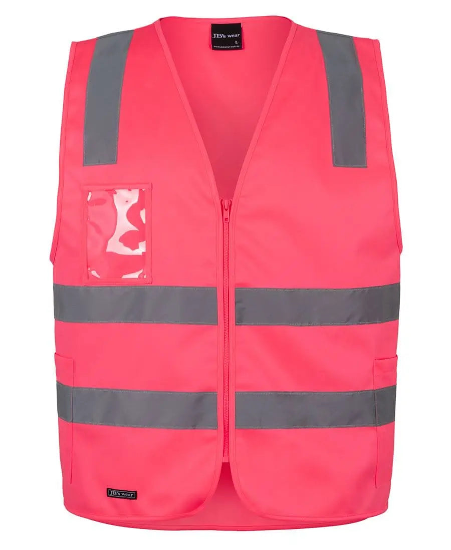 JB'S Hi-Vis Zip Safety Vest 6DNSZ Metro Workwear.