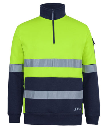 JB'S 350G Hi-Vis Half Zip Taped Trade Hoodie 6DNVF