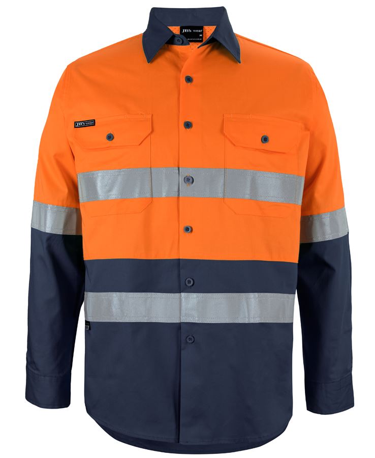 JB'S Hi-Vis Long Sleeve Work Shirt 6DNWL  Metro Workwear