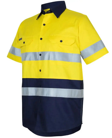 Jb's Hi Vis Taped Short Sleeve Work Shirt 6DNWS