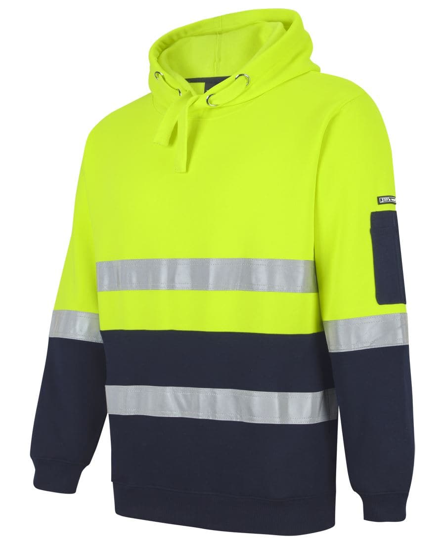 Jb's Hi Vis Day Night Pull Over Hoodie 6DPOH Metro Workwear.