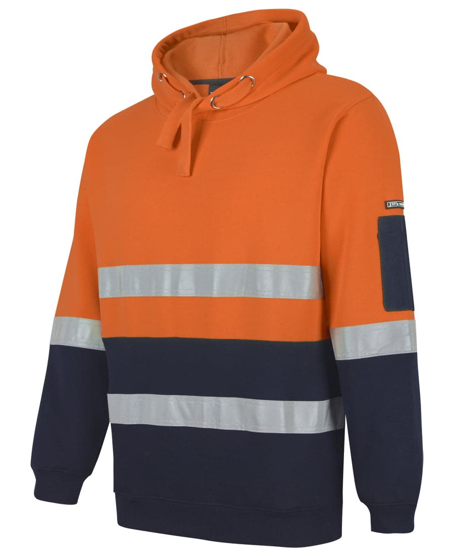 Jb's Hi Vis Day Night Pull Over Hoodie 6DPOH Metro Workwear.