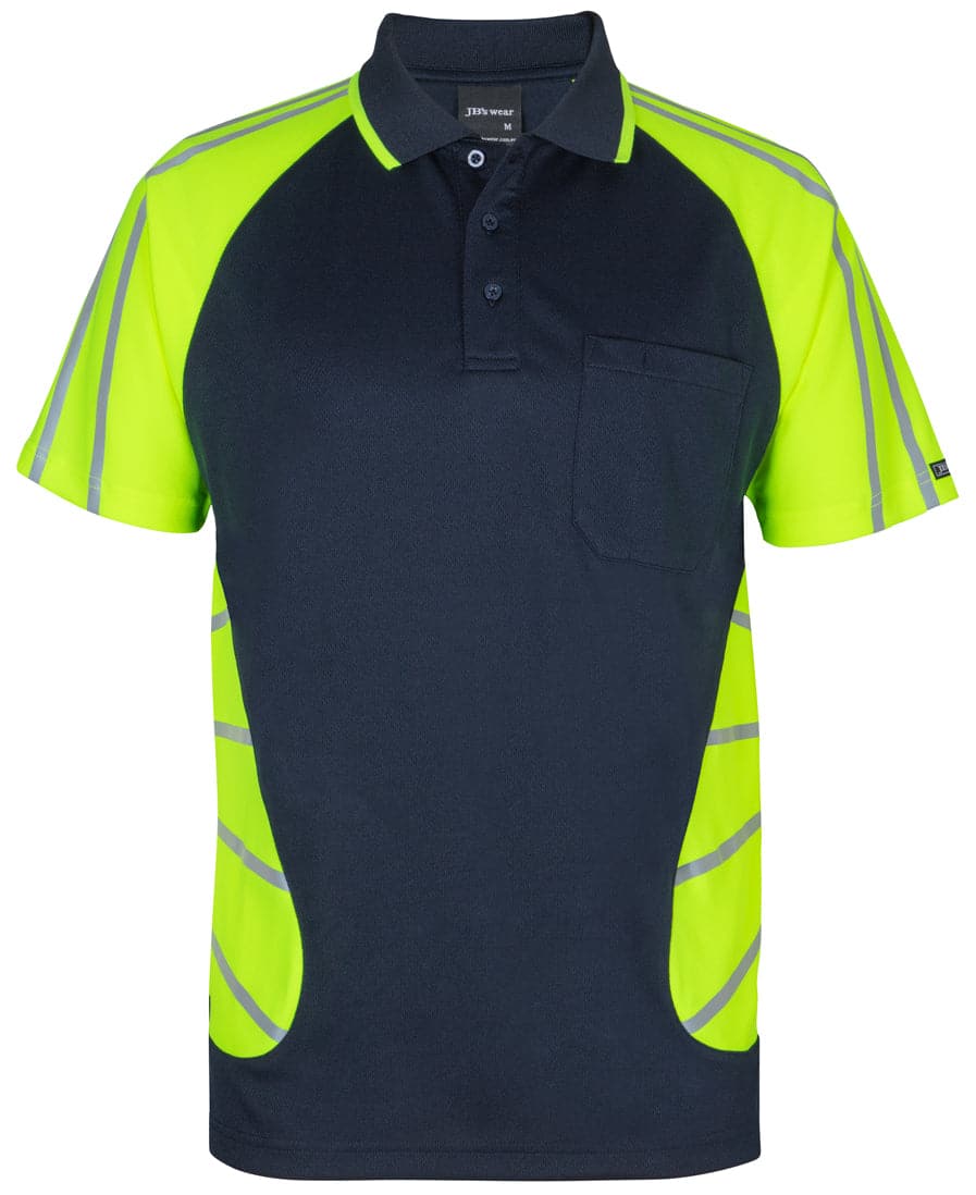 Jb's Street Spider Hi Vis Polo With Reflective Stripes 6HSSR Metro Workwear.