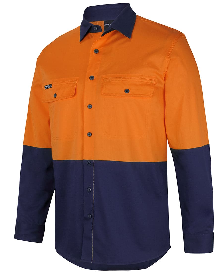 Hi Vis L/s Stretch Work Shirt 6HSWL Metro Workwear.