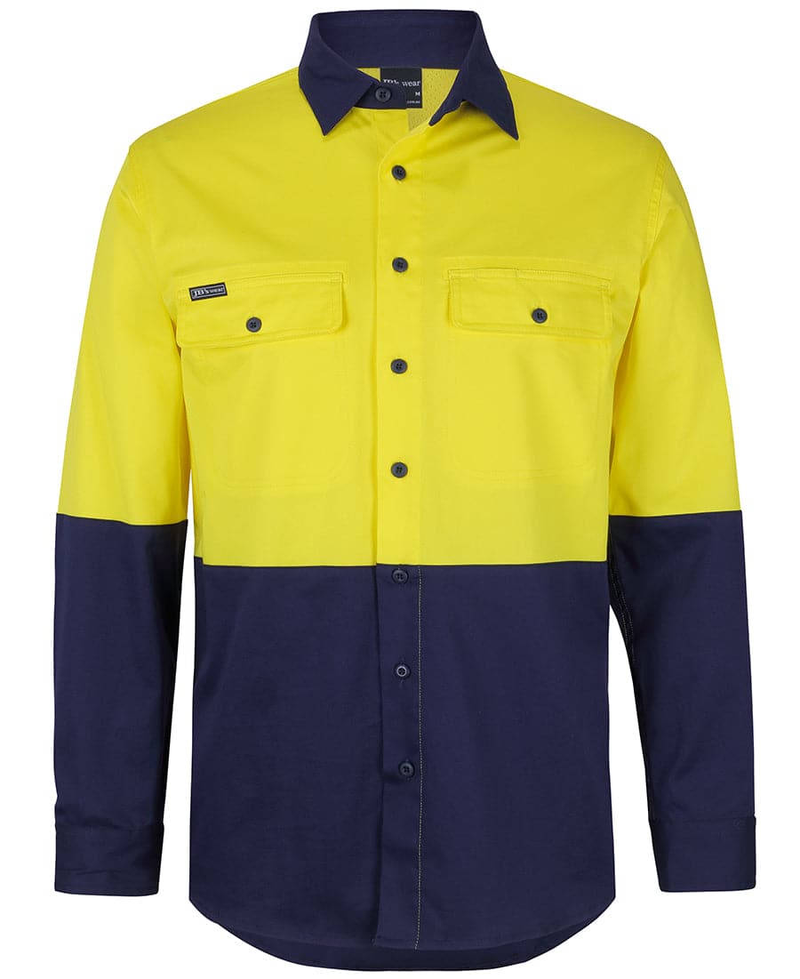 Hi Vis L/s Stretch Work Shirt 6HSWL Metro Workwear.