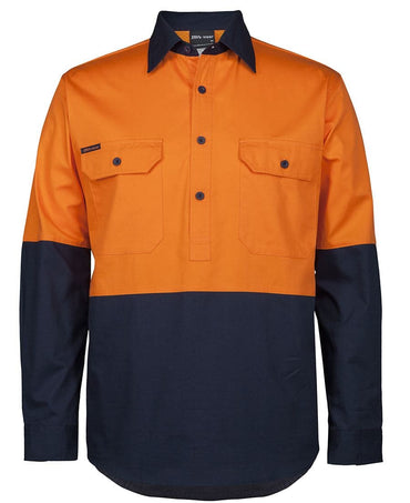 JB's Hi Vis Closed Front Work Shirt 6HVCS Metro Workwear.