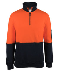JB'S Hi-Vis 310 Cotton 1/2 Zip Fleece 6HVFM Metro Workwear.