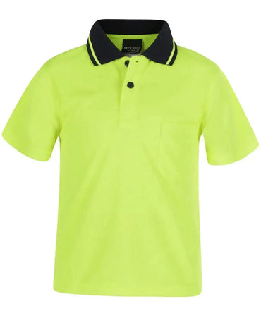 JB'S Workwear Short Sleeve Hi-Vis Non-Cuff Traditional Polo Shirt 6HVNC