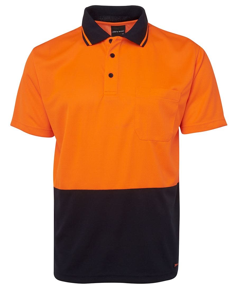 JBS Wear Adults Hi-Vis Polo Shirt 6HVNC Metro Workwear.