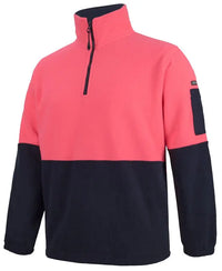 JB'S Hi-Vis 1/2 Zip Polar Fleece Sweat 6HVPF - Metro Workwear