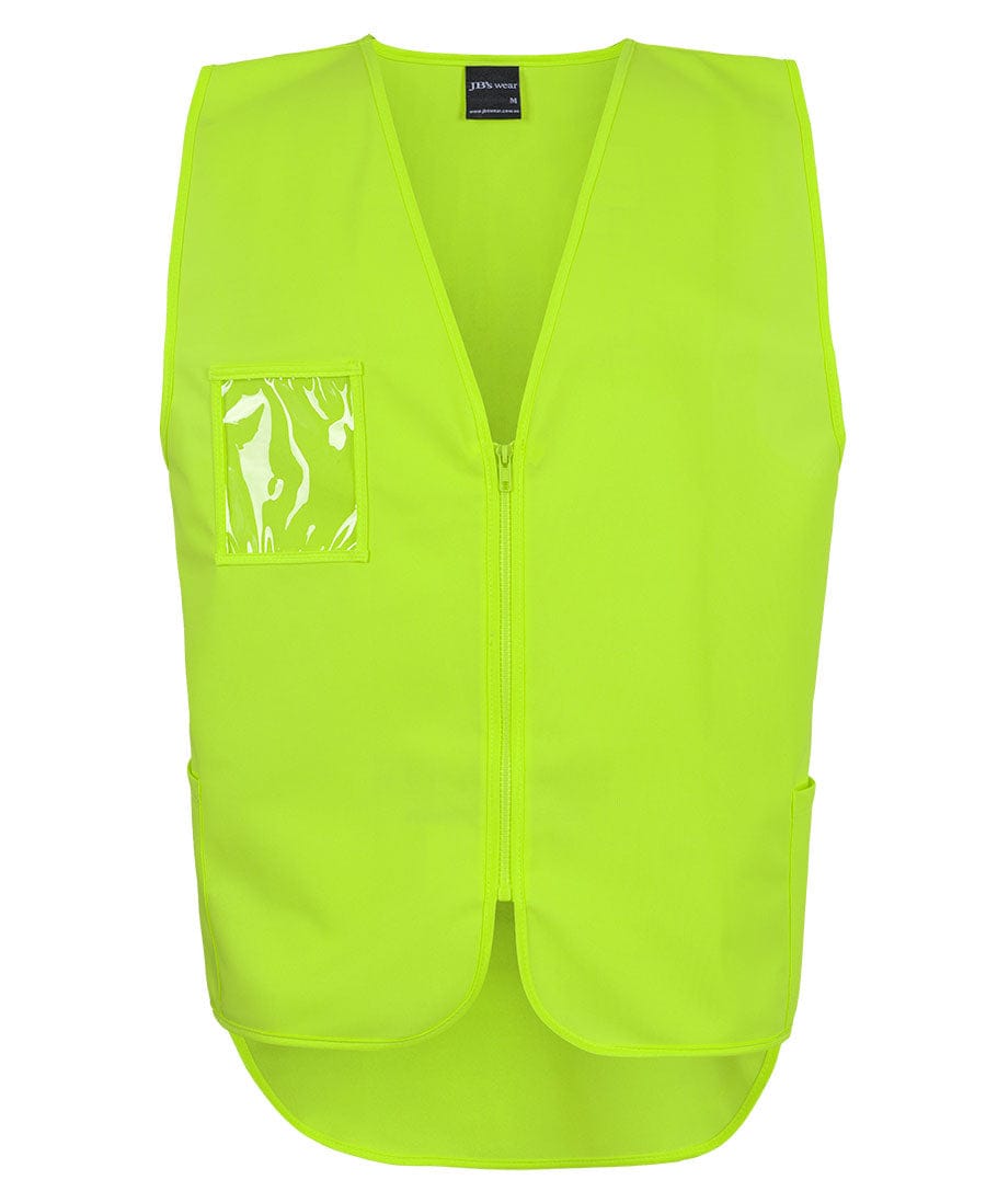 JB'S Hi-Vis Zip Drop Tail Safety Vest 6HVSW