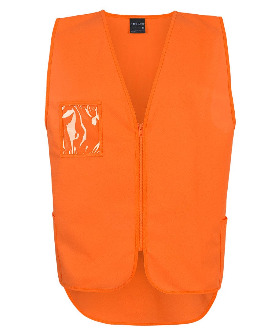 JB'S Hi-Vis Zip Drop Tail Safety Vest 6HVSW
