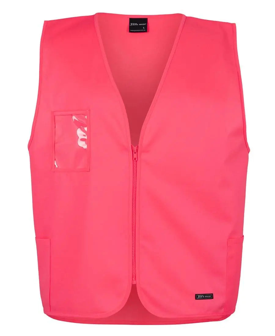 JB'S Hi-Vis Zip Safety Vest 6HVSZ Metro Workwear.
