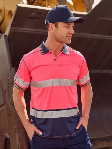 Bisley Workwear Short Sleeve Taped Hi Vis Polyester Mesh Polo BK1219T