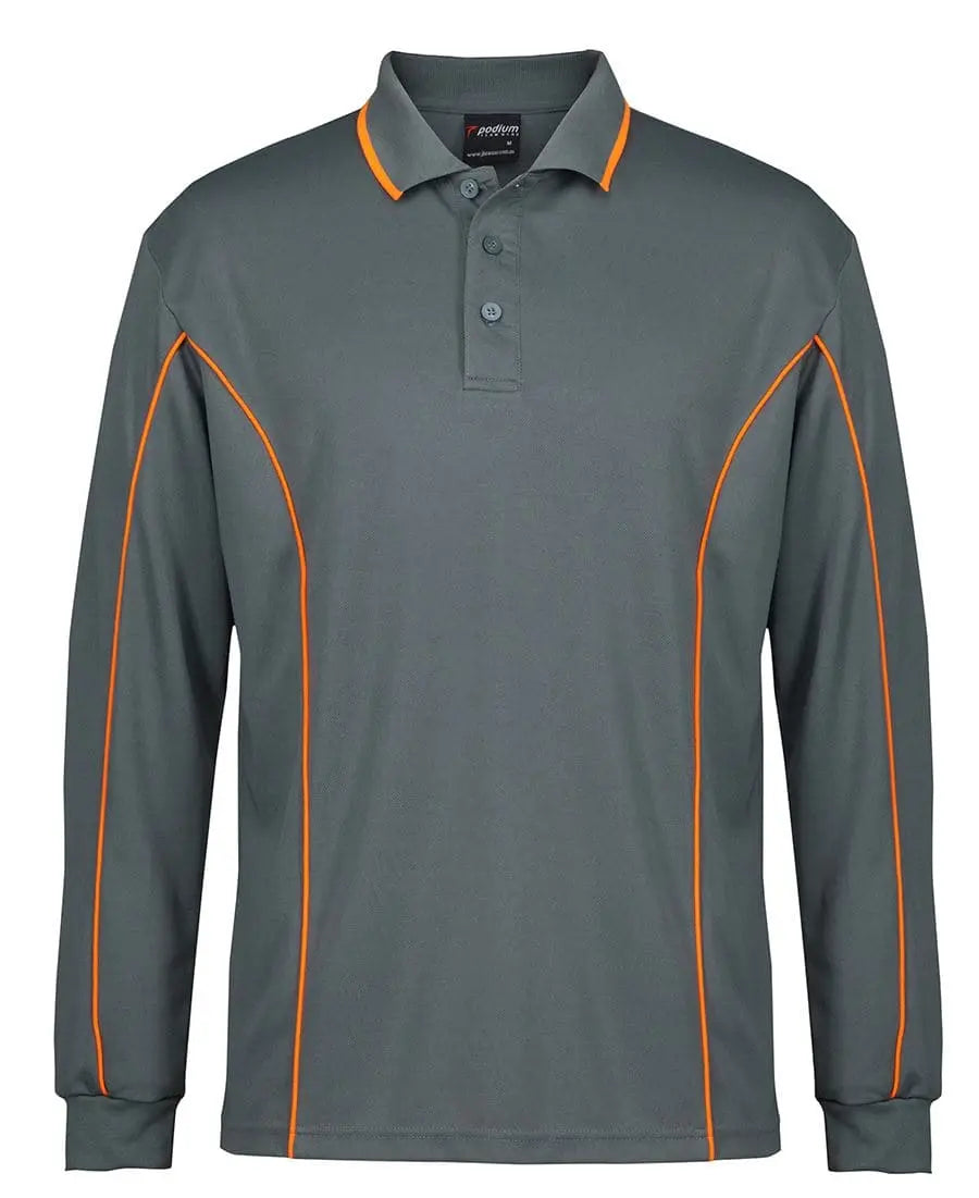 JB'S Long Sleeve Piping Polo 7PIPL Metro Workwear.