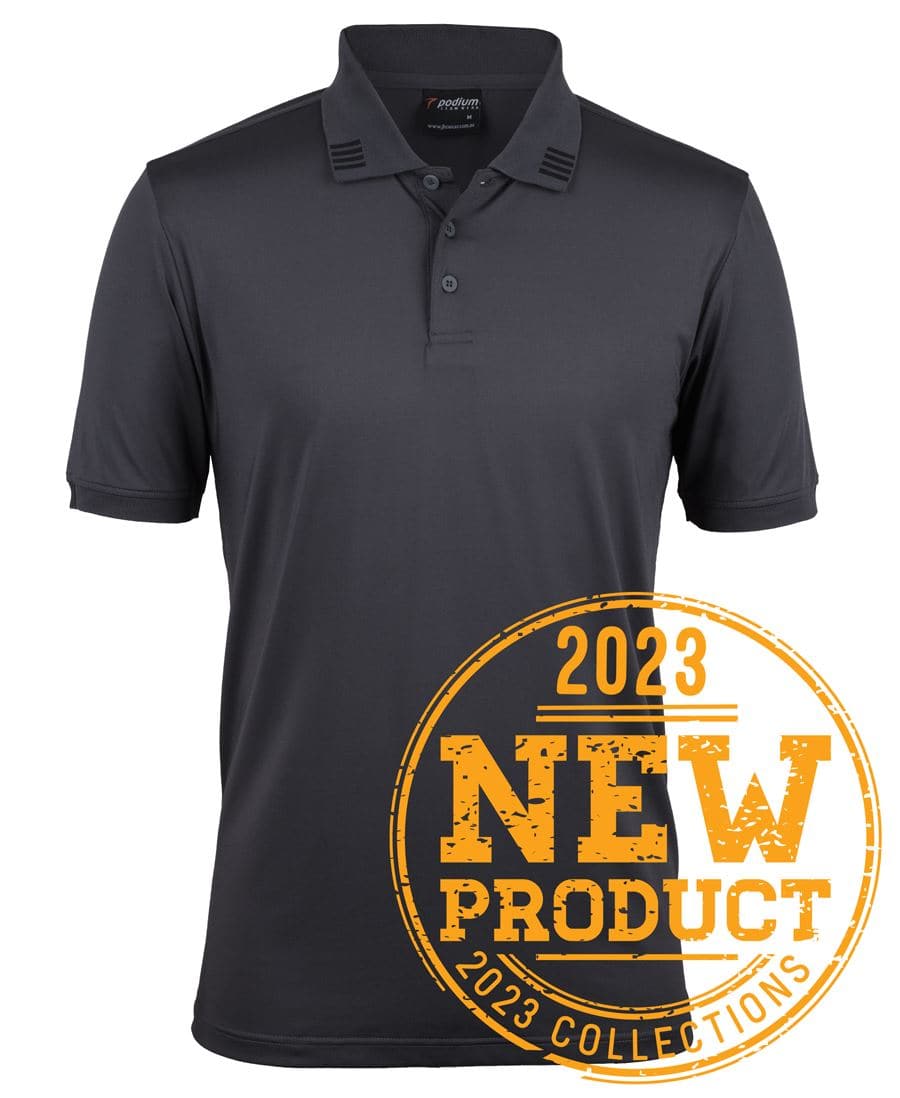 JB's Podium 4 Stripe Short Sleeve Stretch Polo 7S4P Metro Workwear.