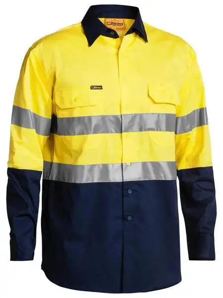 Bisley Workwear 3m Taped Cool Lightweight Hi Vis Long Sleeve Shirt BS6896