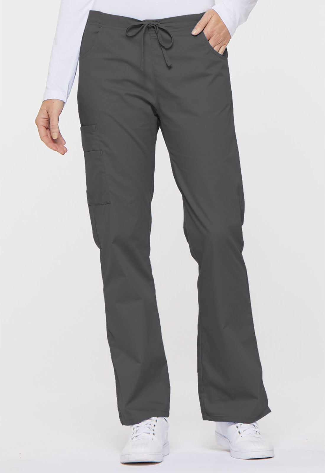 Dickies EDS Signature Women's Flare Mid Rise Cargo Scrub Pant 86206 Metro Workwear.