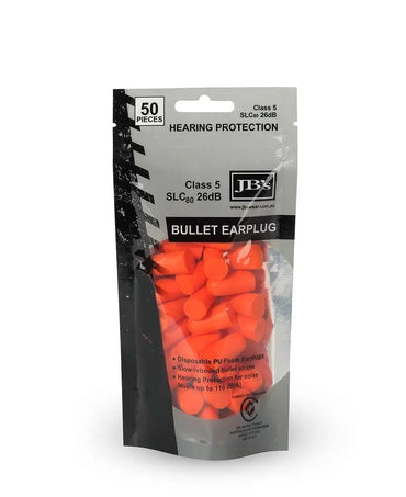 JB's BULLET SHAPED EARPLUG (50 PIECES) 8P035