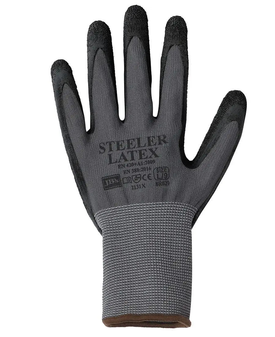 JB's STEELER CRINKLE LATEX GLOVE (12PK) 8R029 Metro Workwear.