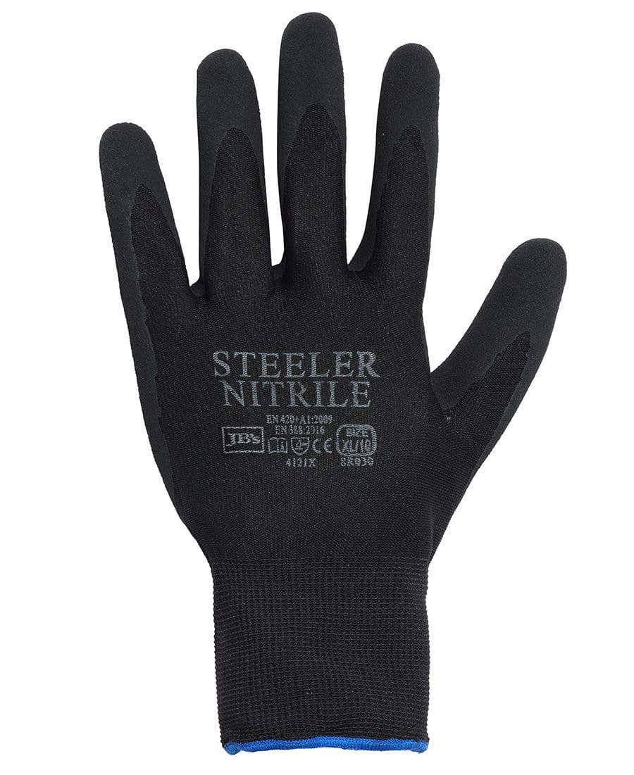 JB's STEELER SANDY NITRILE GLOVE (12PK) 8R030 Metro Workwear.