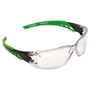 Pro Choice Cirrus - Clear Polycarbonate Frame With Soft Green Arms X12 - 9180 Metro Workwear.