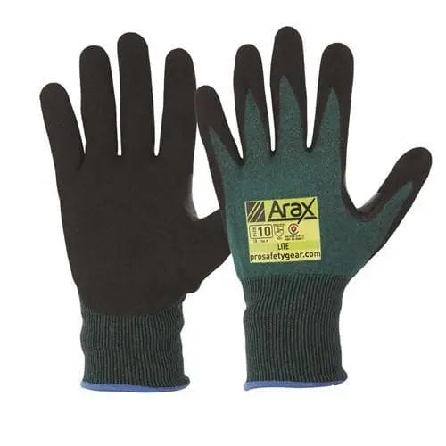 Pro Choice Arax Green Cut "C" Nitrile Sand Dip Palm Glove - AGND Metro Workwear.
