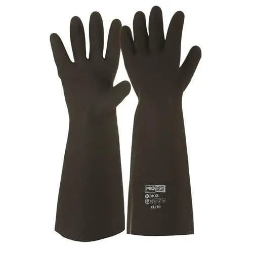 Pro Choice Black-knight Latex Gauntlet Glove Length 45cm X12 - BK Metro Workwear.