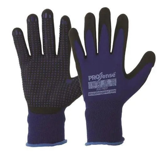 Pro Choice Dexi-frost Breathable Nitrile Dip With Dots On Winter Liner Gloves X12 - BNNLF Metro Workwear.