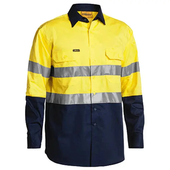 Bisley Workwear 3m Taped Cool Lightweight Hi Vis Shirt Long Sleeve BS6896T