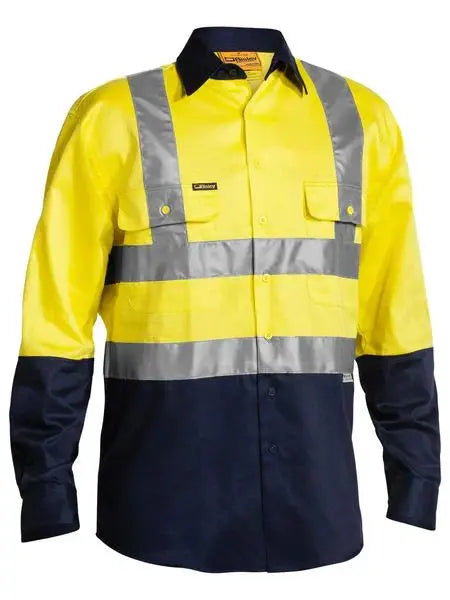 Bisley Workwear 3m Taped Hi Vis Drill Shirt Long Sleeve BS6267T