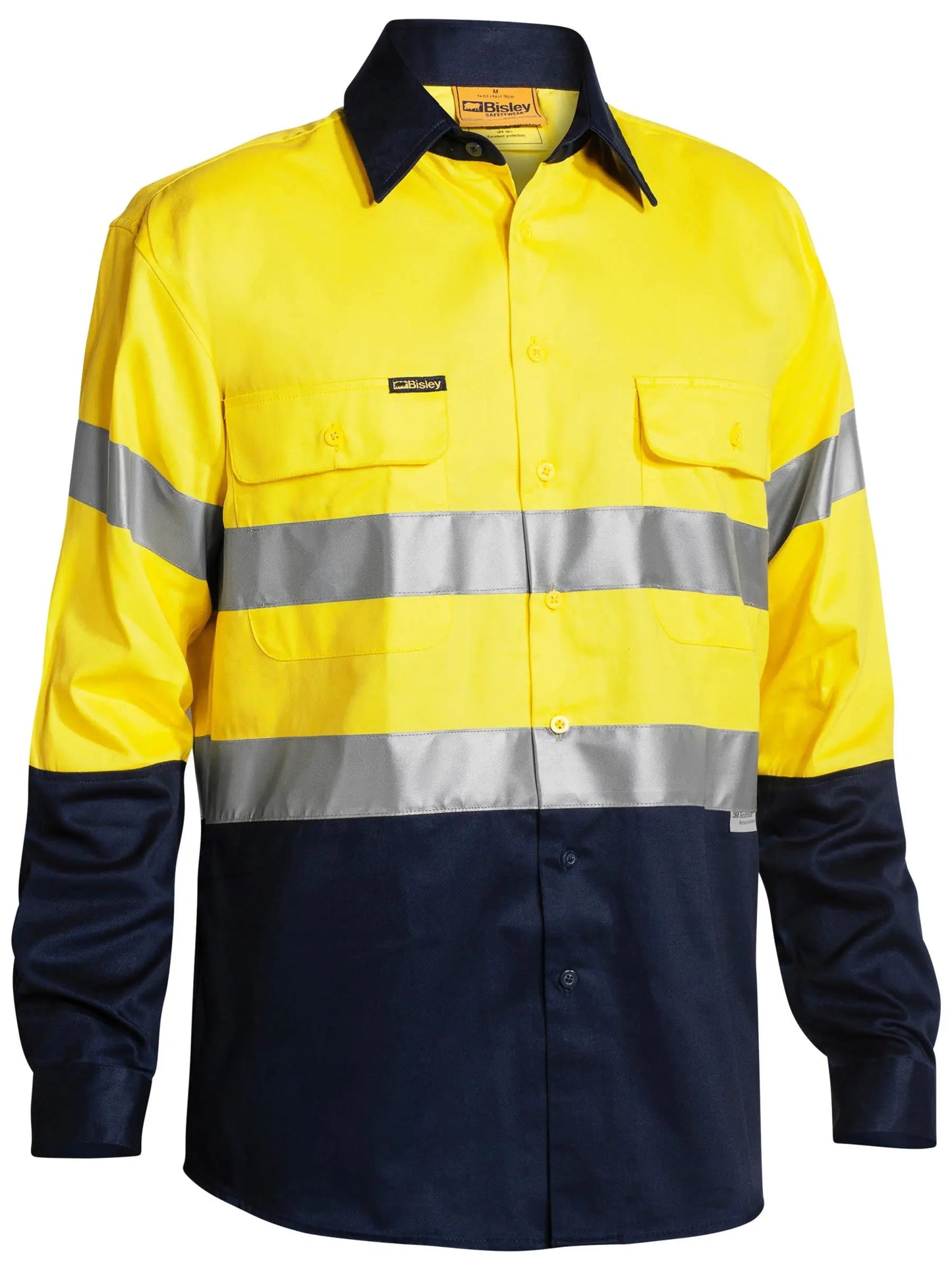 Bisley Workwear 3m Taped Hi Vis Drill Shirt Long Sleeve BT6456
