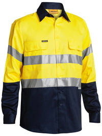 Bisley Workwear 3m Taped Hi Vis Drill Shirt Long Sleeve BT6456