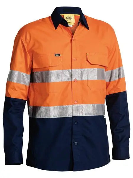 Bisley Workwear 3m Taped X Airflow™ Ripstop Hi Vis Long Sleeve Shirt BS6415T