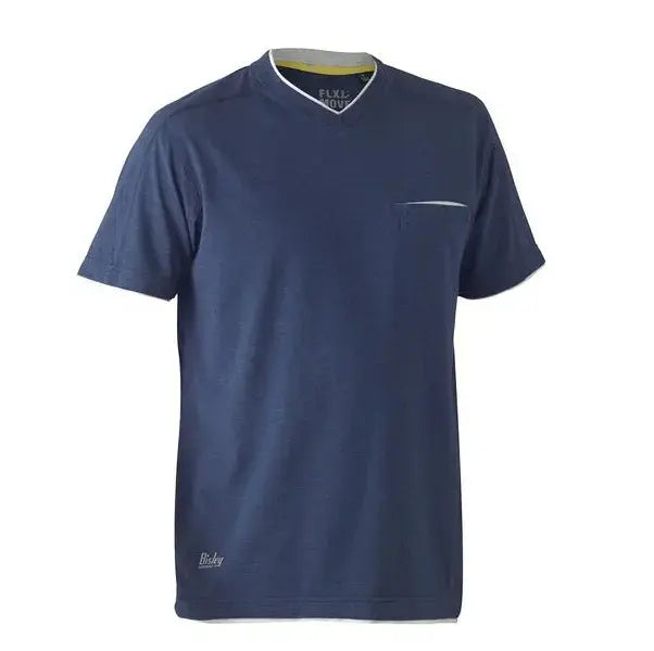 Bisley Workwear Flex & Move™ Cotton V Neck Tee Short Sleeve BK1933 Metro Workwear.