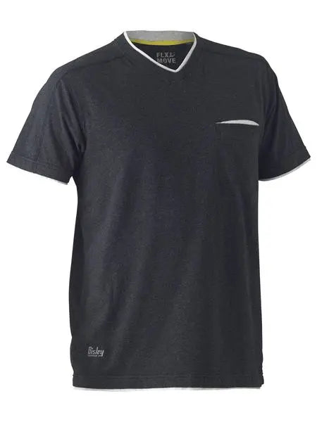 Bisley Workwear Flex & Move™ Cotton V Neck Tee Short Sleeve BK1933