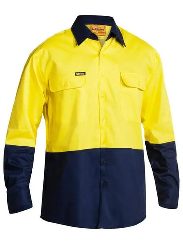 Bisley Workwear Hi Vis Cotton Drill Shirt BS6267 Metro Workwear.