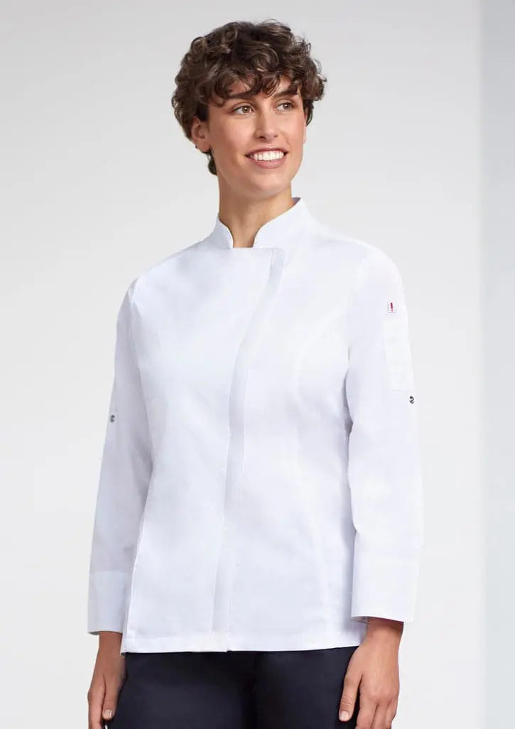 Biz Collection Womens Alfresco Long Sleeve Chef Jacket CH330LL Metro Workwear.