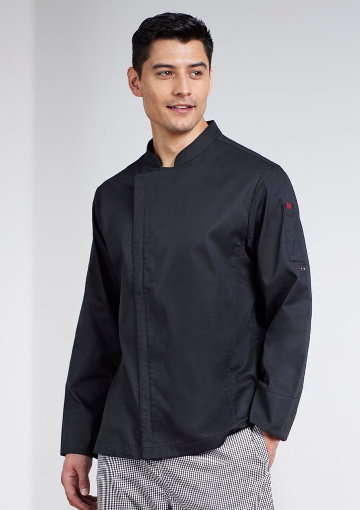 Biz Collection Men's Alfresco Long Sleeve Chef Jacket CH330ML Metro Workwear.