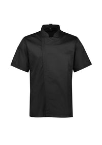 Biz Collection Men's Alfresco Short Sleeve Chef Jacket CH330MS Metro Workwear.