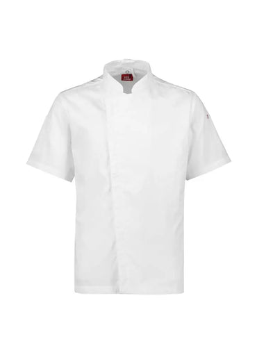 Biz Collection Men's Alfresco Short Sleeve Chef Jacket CH330MS Metro Workwear.