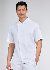 Biz Collection Men's Alfresco Short Sleeve Chef Jacket CH330MS Metro Workwear.