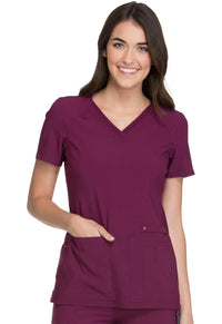 Cherokee IFlex Women's Knit Panel Scrub Top CK605  Simply Scrubs Australia