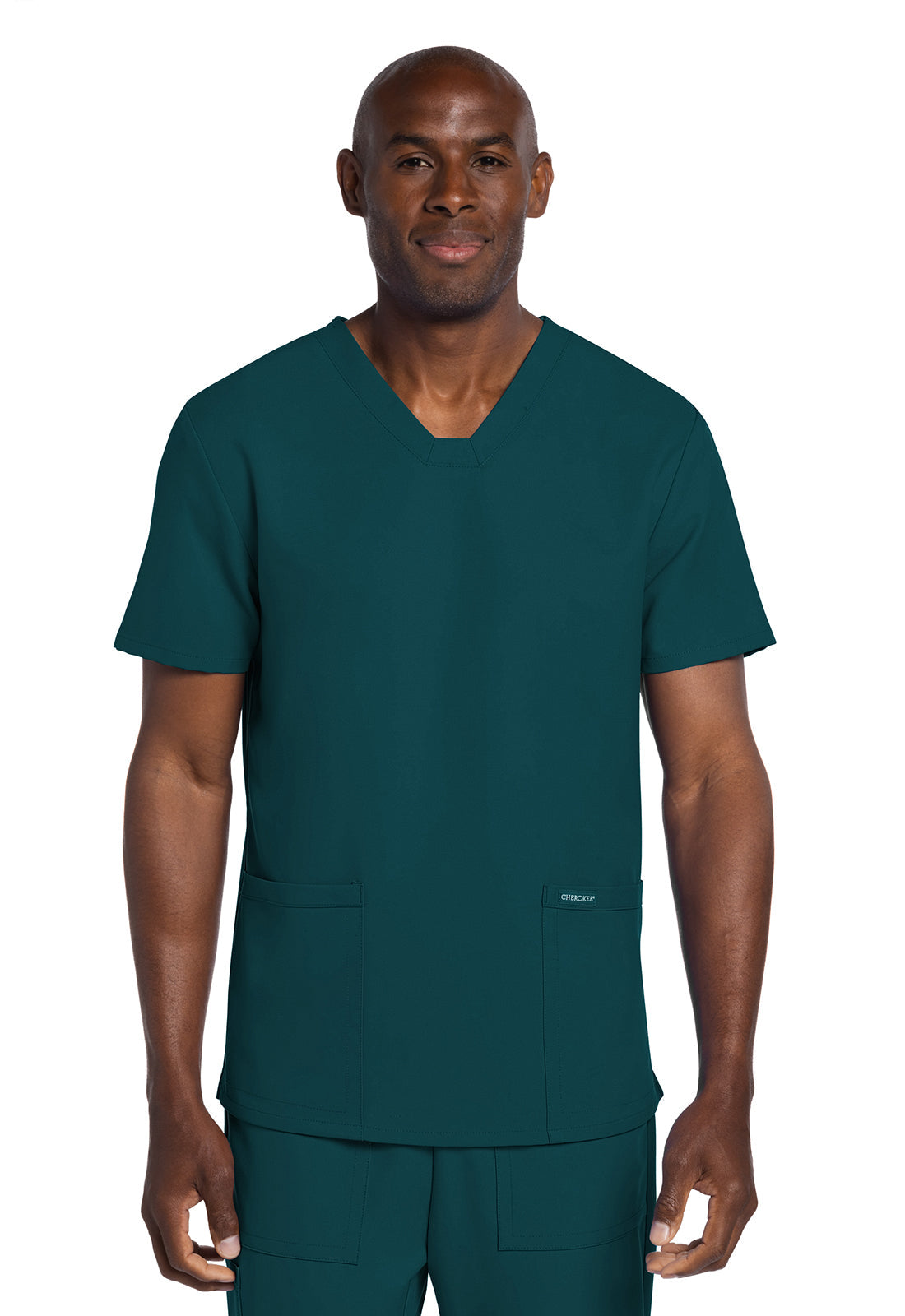 Cherokee Ultra Men's Elevation 2 Pocket Scrub Top CK784A Metro Workwear.